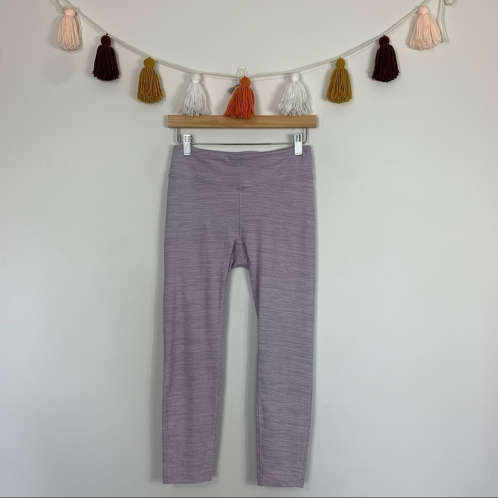Outdoor Voices Purple Gray Cropped Leggings Size Medium